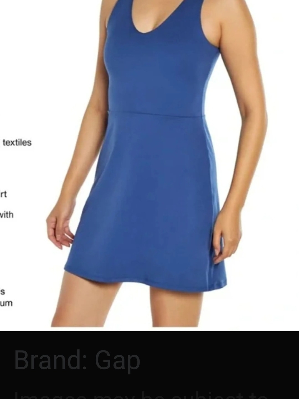 GAP Blue Scoop Neck Mini Dress